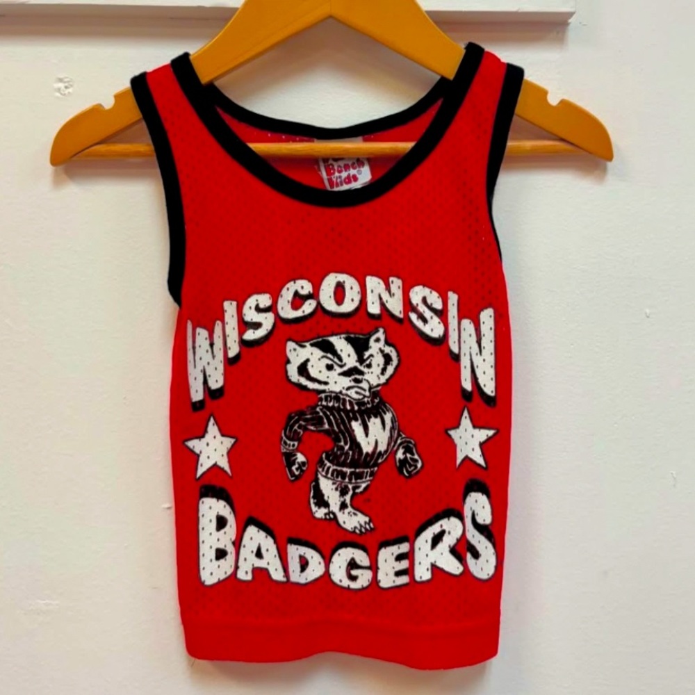 Vintage- Park Bench Kids Wisconsin Badger Basketball Jersey- 24 month